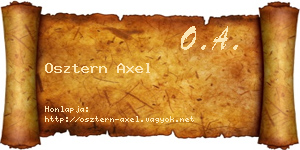 Osztern Axel névjegykártya